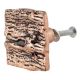 Square Bark Shape Antique Copper Aluminium Dresser Knob